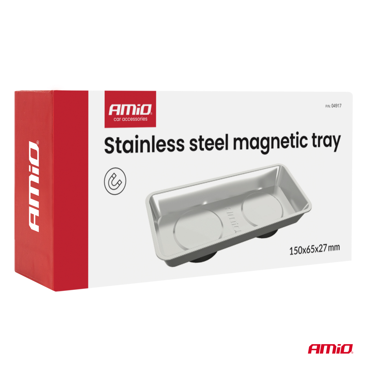 Roostevabast terasest magnetiline alus 150x65x27mm Amio 04917 - Pilt 7