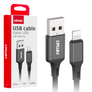 laadimiskaabel usb-a lightning iphone 2a 100cm fulllink amio 03901 hasmar auto