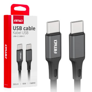 laadimiskaabel usb-c usb-c 60w 200cm fulllink amio 03903 hasmar auto