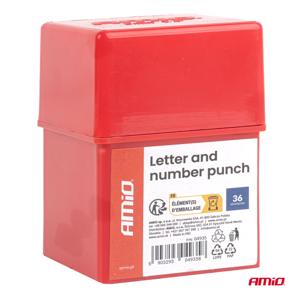 Tähe- ja numbriauguraud 6mm 1/4" 36-osa Amio 04935 - Pilt 4