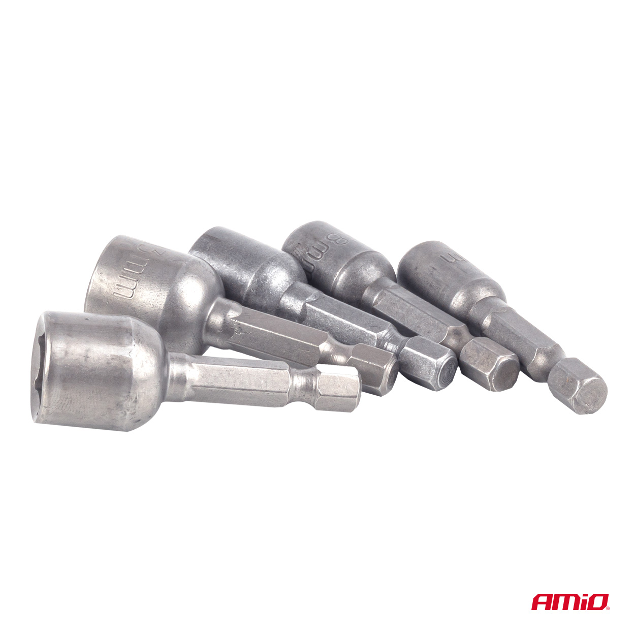 Magnetiliste padrunotsikute komplekt 5-osa 6-8-10-12-13mm Amio 04937 - Pilt 5