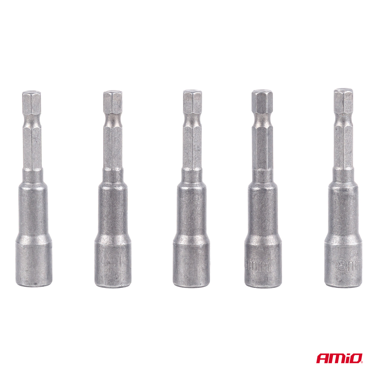 Magnetiliste padrunotsikute komplekt 5-osa 8x65mm Amio 04938 - Pilt 2