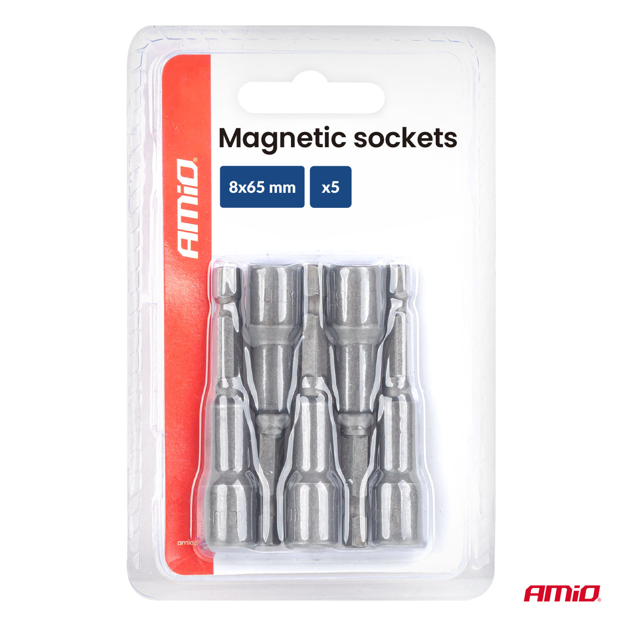 Magnetiliste padrunotsikute komplekt 5-osa 8x65mm Amio 04938 - Pilt 5