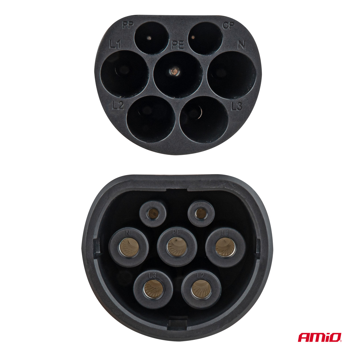 Elektriauto laadimiskaabel pistikuga Type2 - Type2 3P 11 kW 5m Amio 04971 - Pilt 4