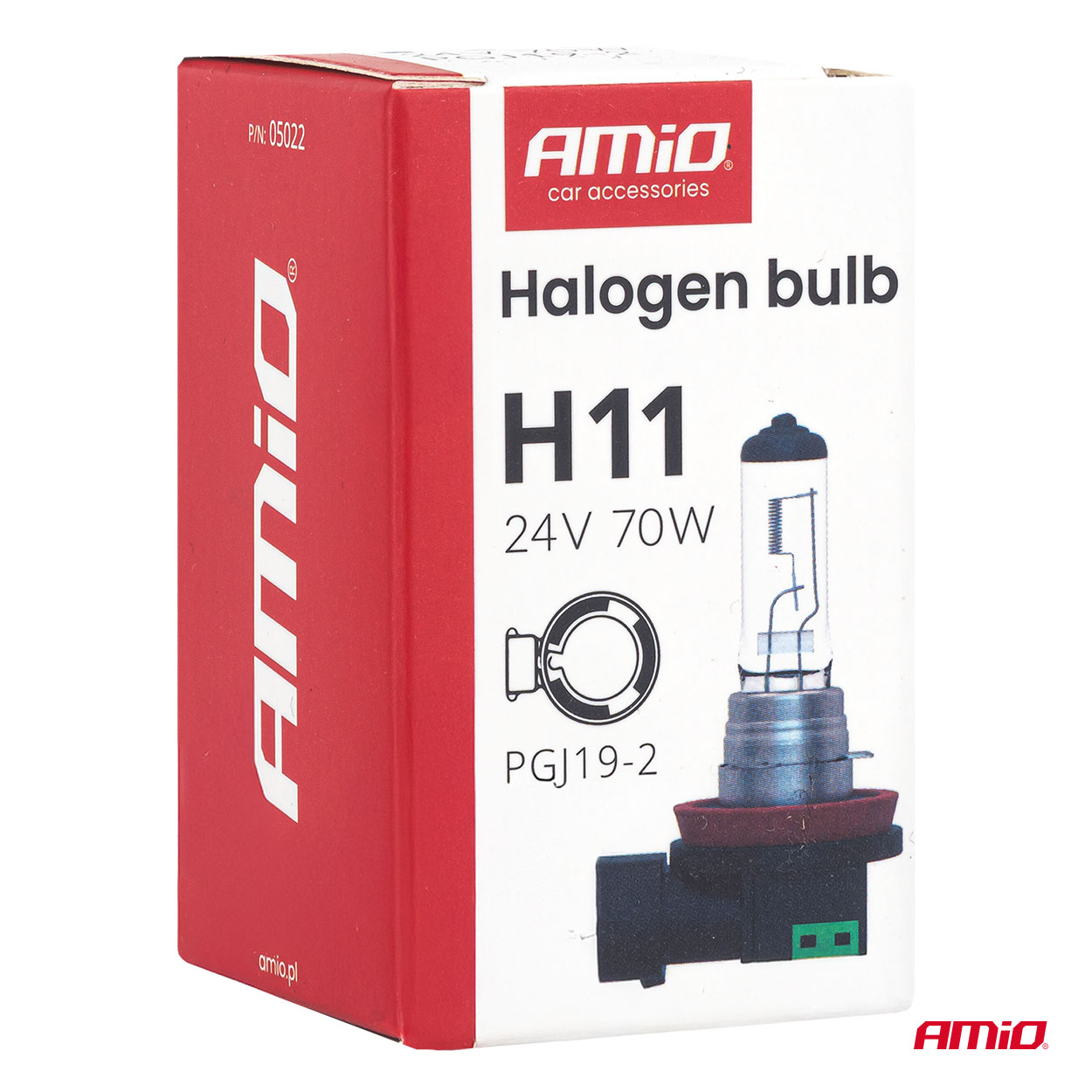 H11 24V 70W halogeen PGJ19-2 Amio 05022 - Pilt 5