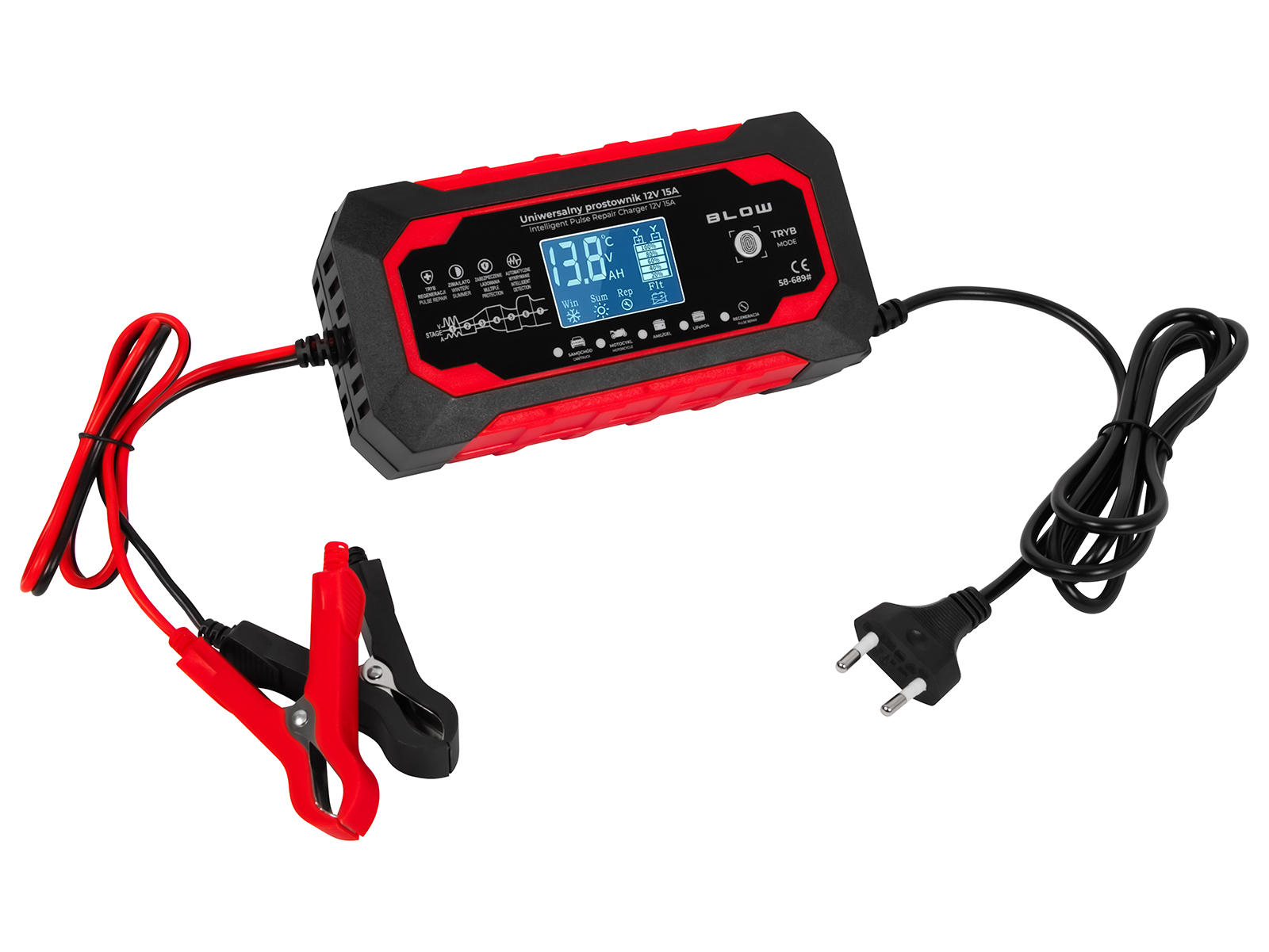 akulaadija automaatne 12v 15a lifepo4 blow 58-689 hasmar auto