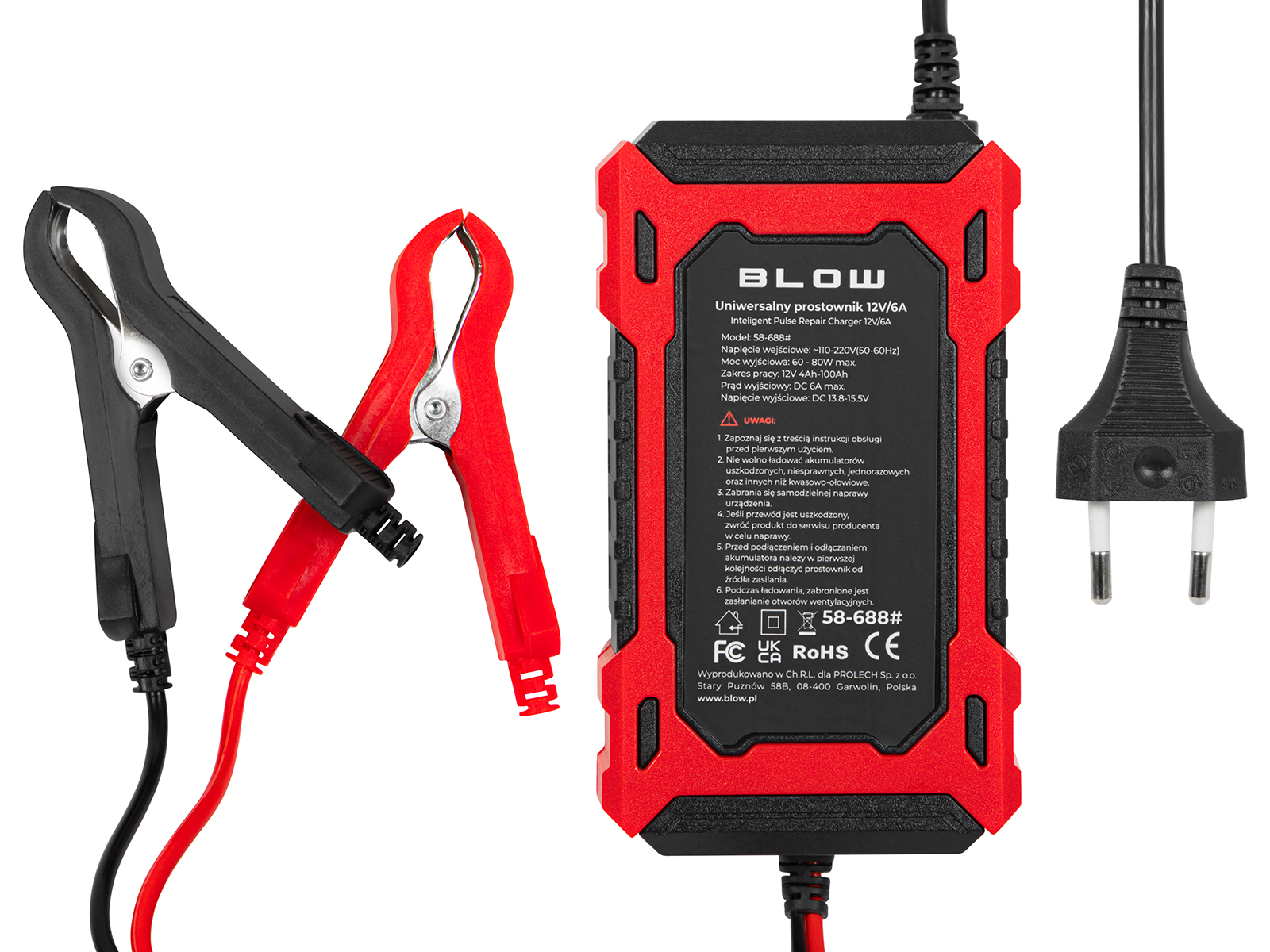 Akulaadija automaatne 12V/6A LiFePO4 BLOW 58-688 - Pilt 3