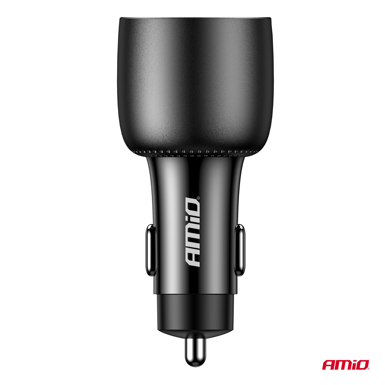 Autolaadija 2x USB C-port + USB A-port 12/24V 100W Amio 04371 - Pilt 4