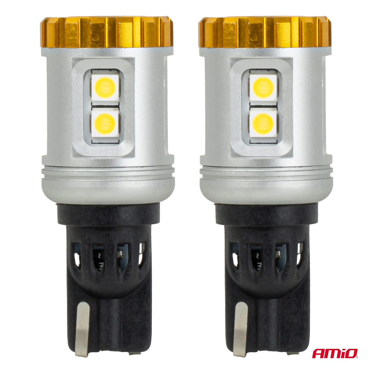 LED-pirnid STANDARD W16W T15 3030 8SMD + 3020 1SMD valged 12V/24V Amio 04991 - Pilt 2