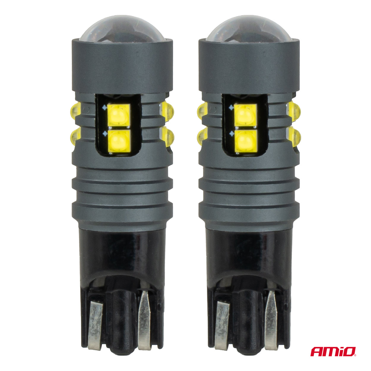 LED-pirnid STANDARD W5W T10 2525 10SMD valged 12V/24V Amio 04993 - Pilt 2