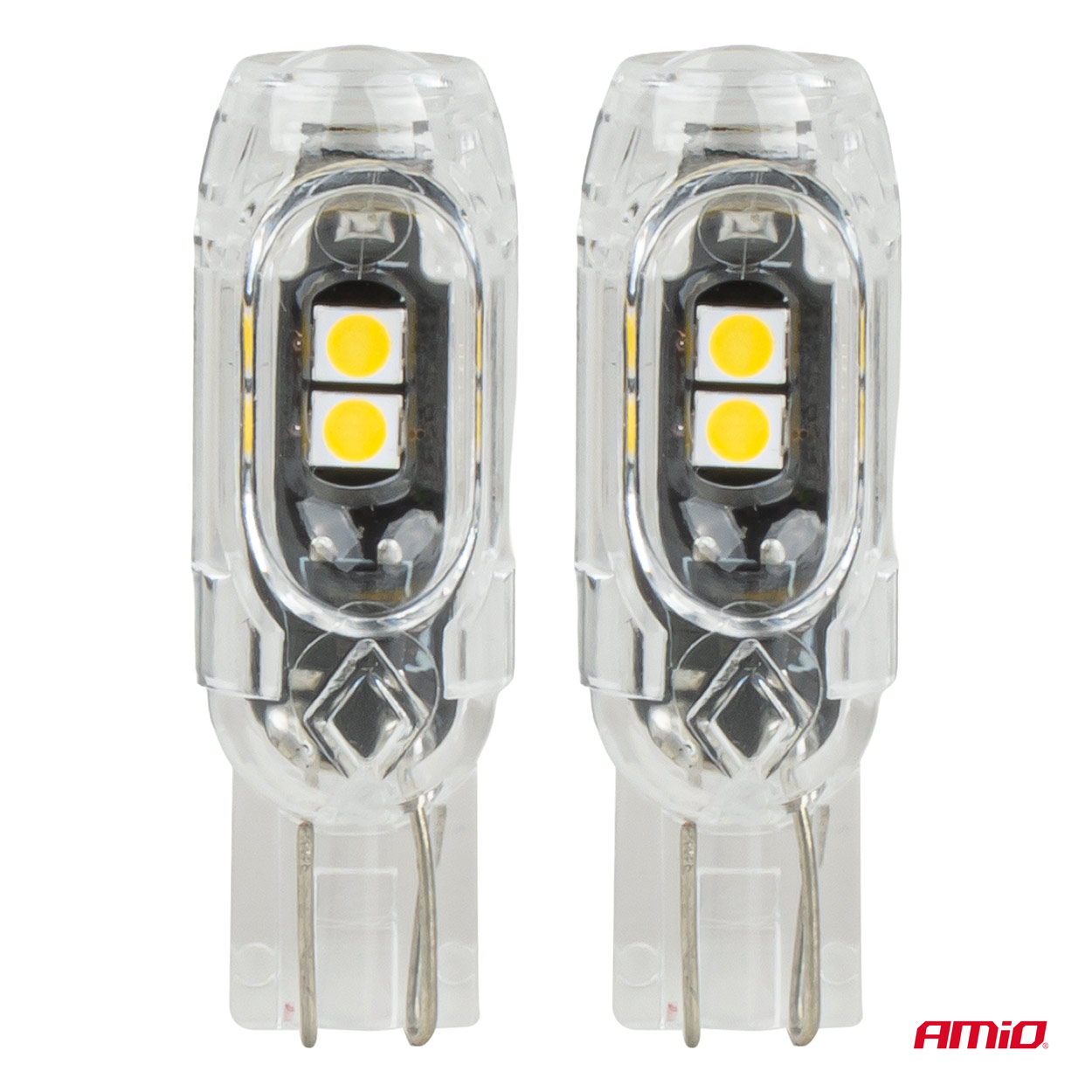 LED-pirnid STANDARD W5W T10 2835 5SMD valge 12V Amio 04995 - Pilt 2