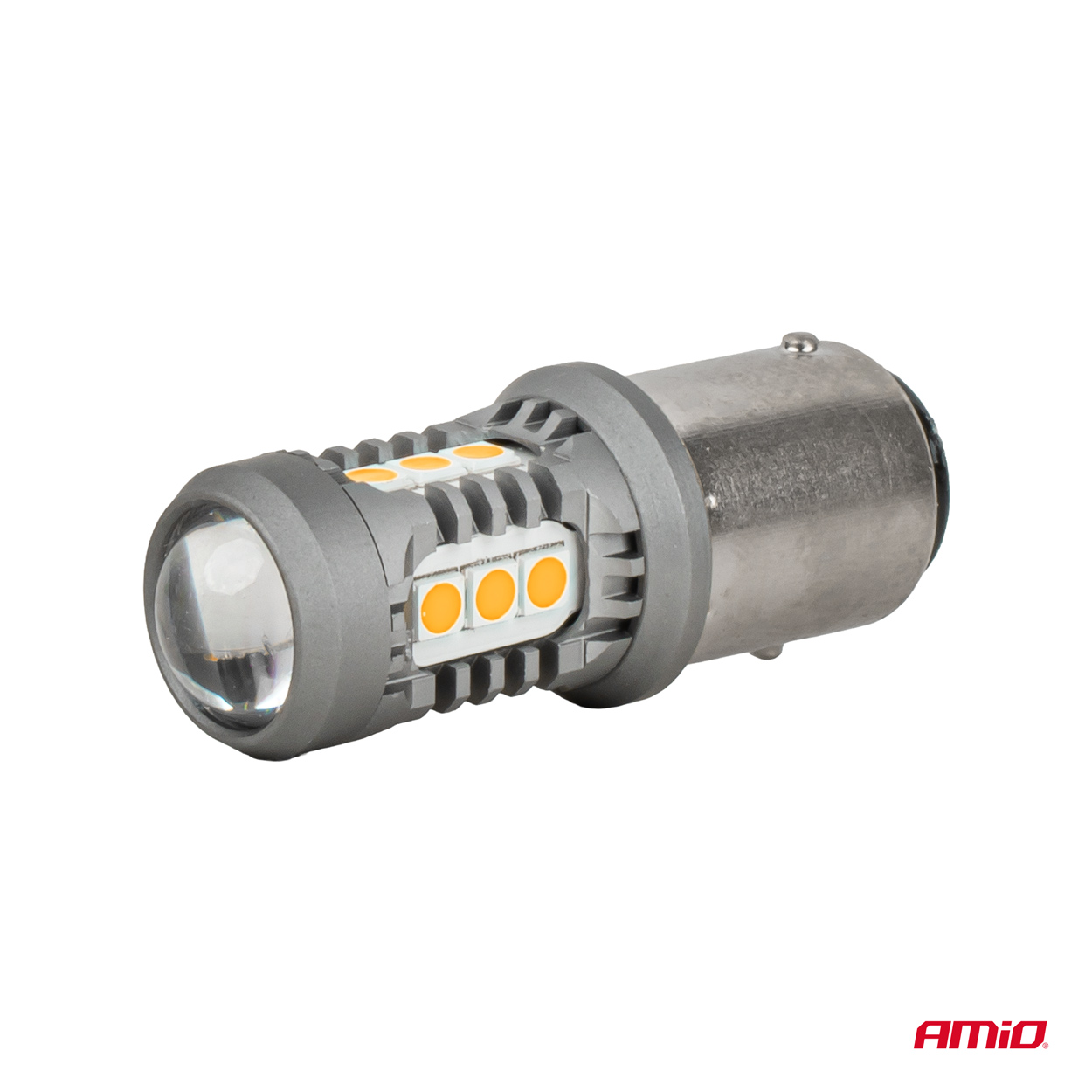 LED-pirnid STANDARD BAU15S PY21W 2x1860SMD 3030 15SMD oranžid 12V/24V Amio 05002 - Pilt 3