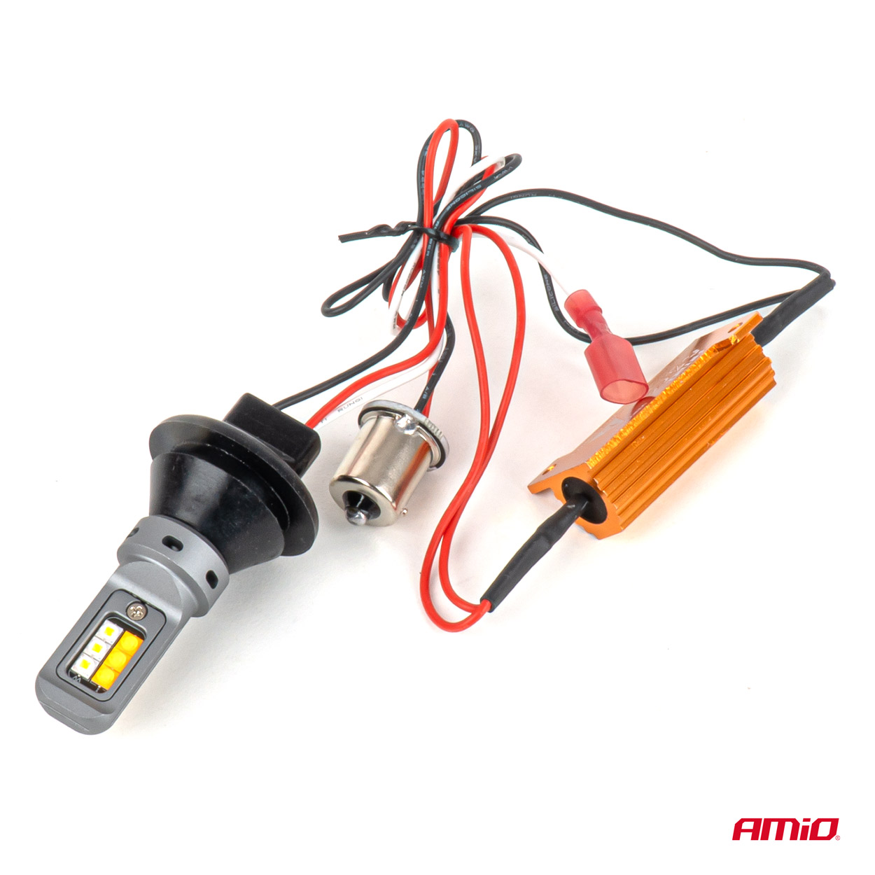 LED päevasõidutuled + suunatuled DRL CANBUS 12SMD 12V/24V Amio 05005 - Pilt 2
