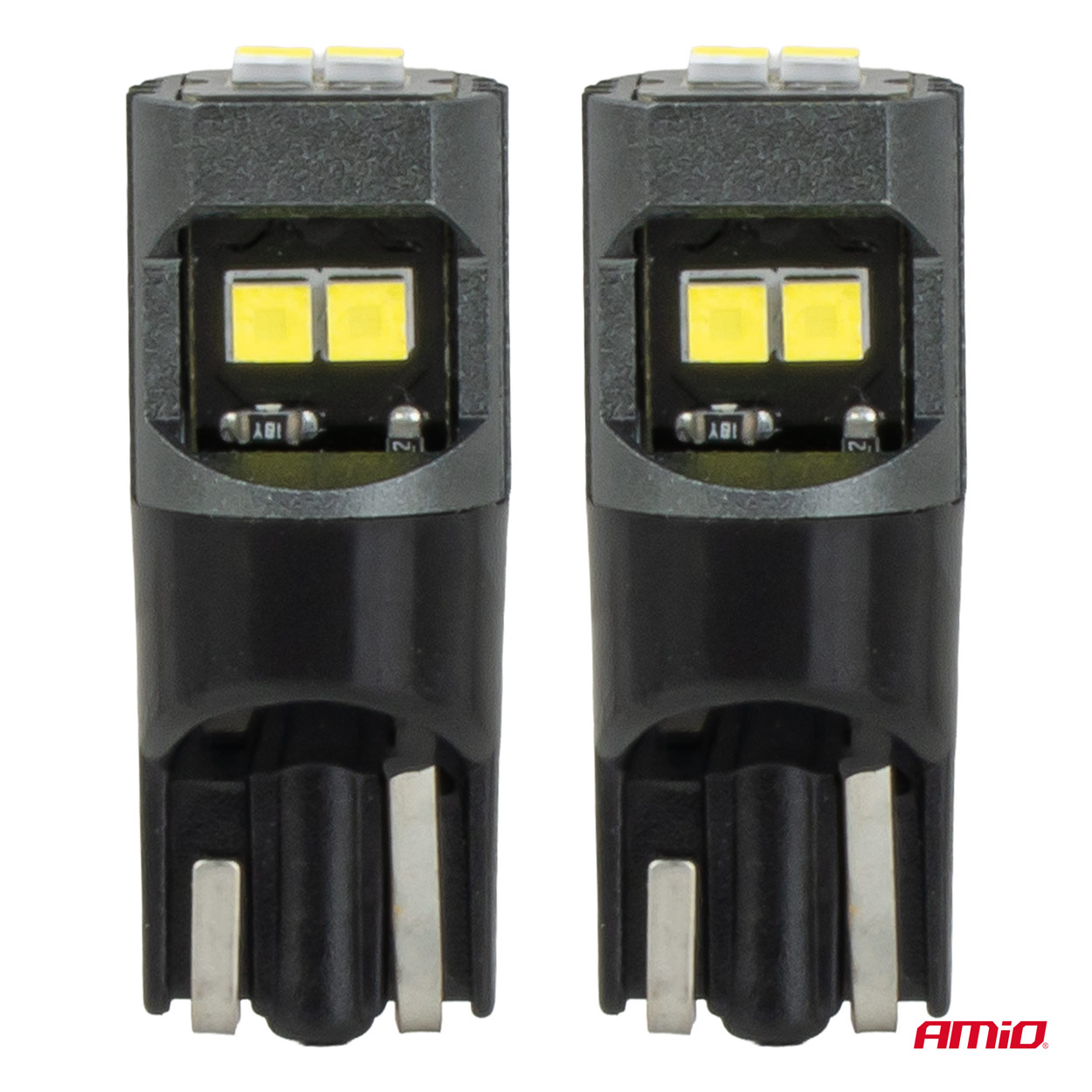 LED-pirnid CANBUS W5W T10 2020 6SMD valged 12V/24V Amio 05010 - Pilt 2