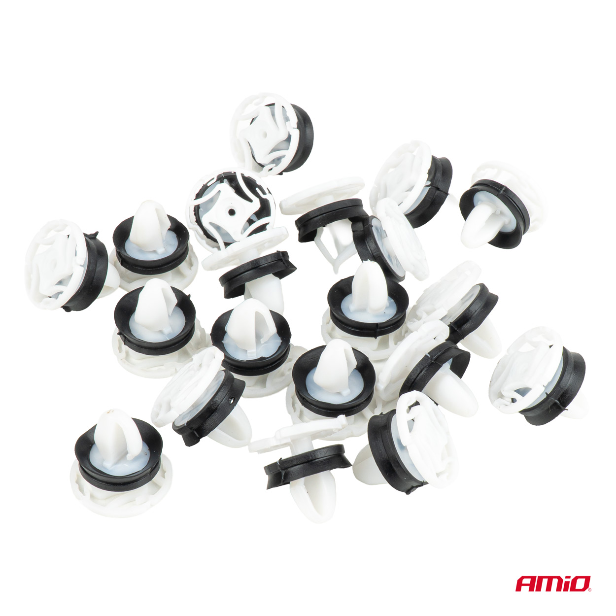 Polstritüüblite komplekt kummitihendiga ⌀ 9mm 20mm 20tk Amio 05029 - Pilt 2