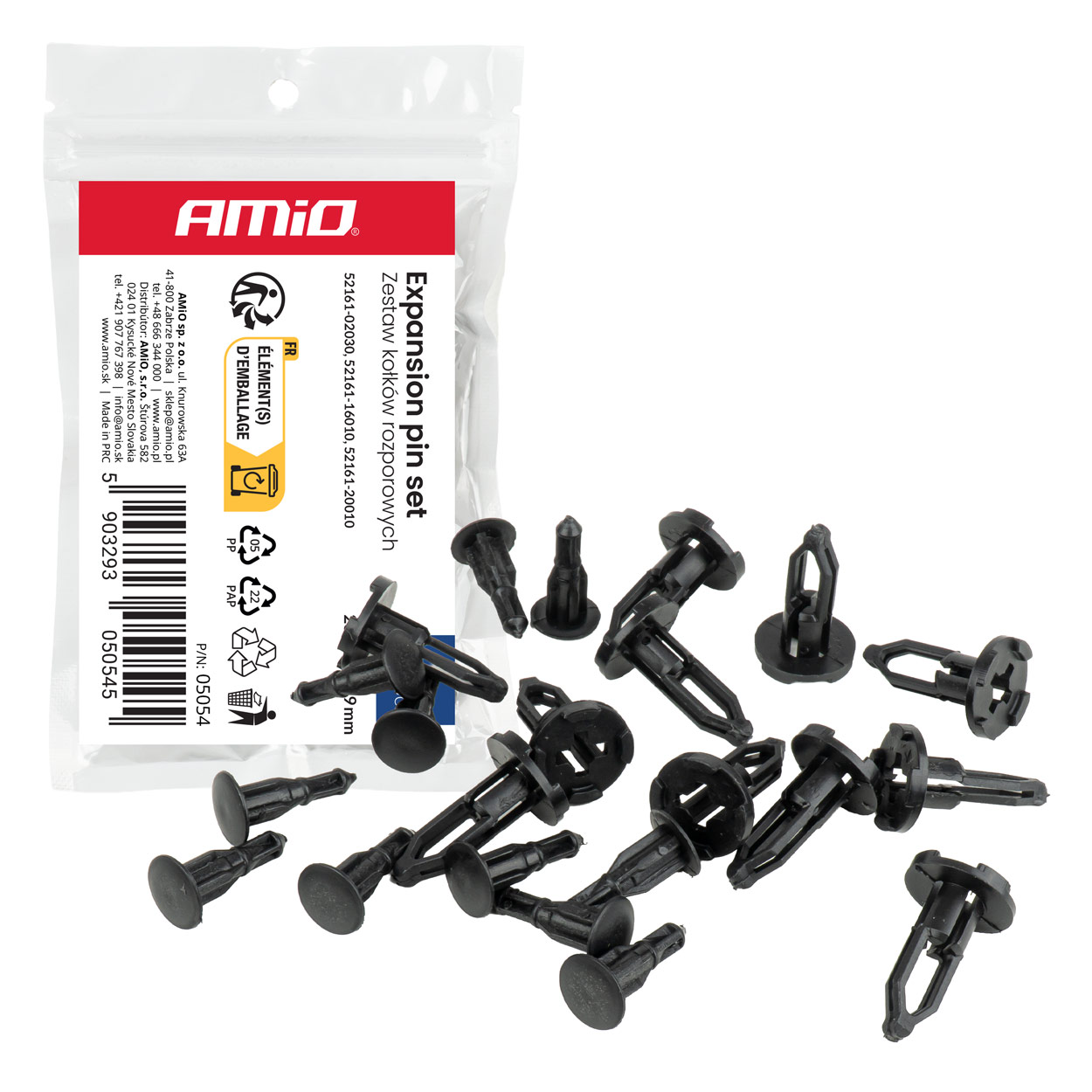 laiendustüüblite komplekt 28mm ⌀9 mm 10tk amio 05054 hasmar auto