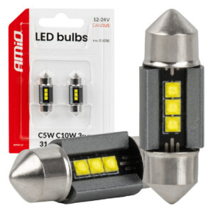 led pirnid canbus 31mm 2525 3smd valged 12v/24v amio 05006 hasmar auto