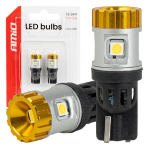 led pirnid canbus w5w t10 3030 4smd3020 valged 12v/24v amio 04990 hasmar auto