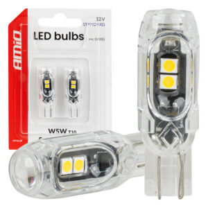 led pirnid standard w5w t10 2835 5smd valge 12v amio 04995 hasmar auto
